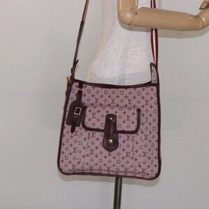 LOUIS VUITTON Monogram Mini Besace Mary Kate Bag Red M92321 LV Auth SW1479